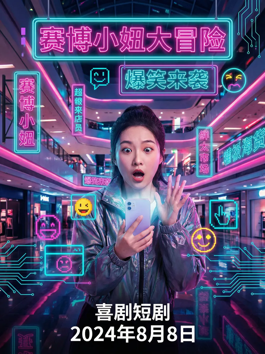 魔兽 迅雷下载 搞笑喜剧短剧 - 赛博小妞大冒险海报